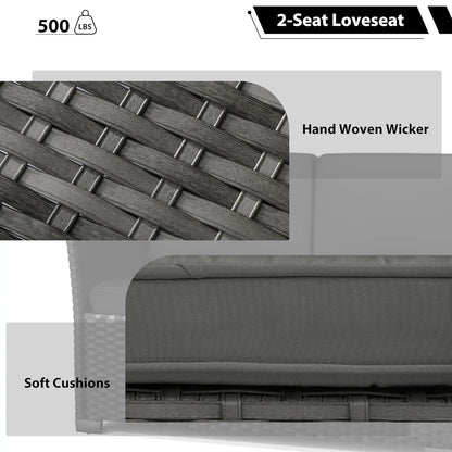 7 Piece Patio Furniture Set, Outdoor PE Wicker Rattan Outdoor Dining Set, Patio Table and Chairs Set, Patio, Customized