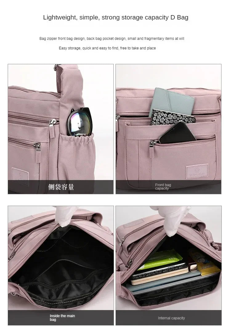 Fashion Shoulder Crossbody Bag for Women Messenger Bags Waterproof Nylon Ladies Handbag Tote Bags for Women Sac A Main Femme