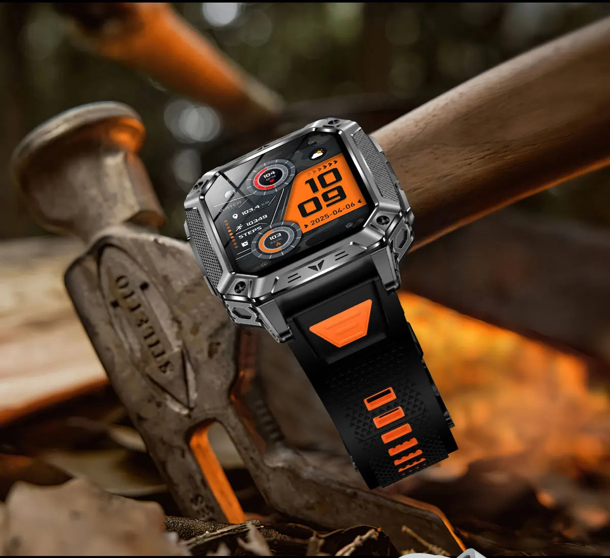 2026 New Outdoor GPS Smart Watch 1400mAh High Capacity Battery 2.01" Sapphire Screen 10ATM Waterproof Dual-color Lamp Smartwatch