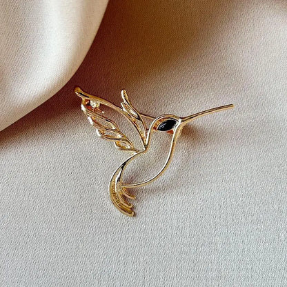 Exquisite Shiny Rhinestone Hummingbird Brooches For Women Clothing Coat Jewelry Accessries Gift