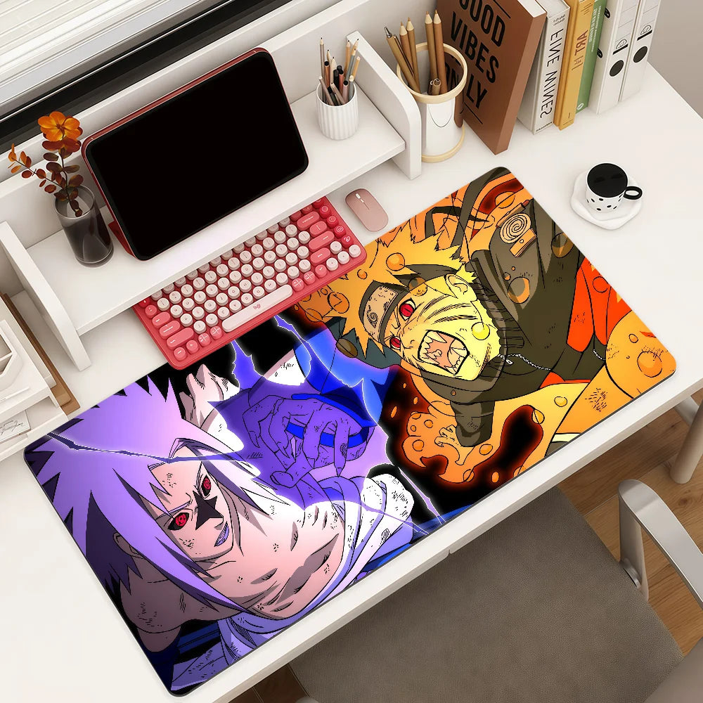 Adventure Anime N-NARUTO Mouse Pad Square Office Gaming Desk Mat Waterproof Non-Slip Rubber Decorative
