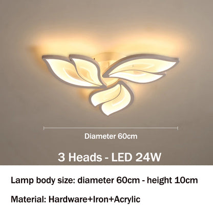 Modern LED Ceiling Chandeliers Light for Living Dining Room Bedroom Ceiling Lamps  With Remote Control Dimmable Lights Fixtures