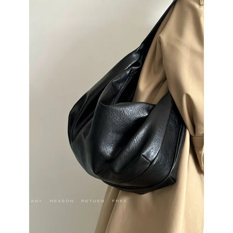 CGCBAG 2025 New Fashion Luxury Designer Tote Bag Simple Solid Commuting Original Brand Handbags Women Soft Leather Shoulder Bag