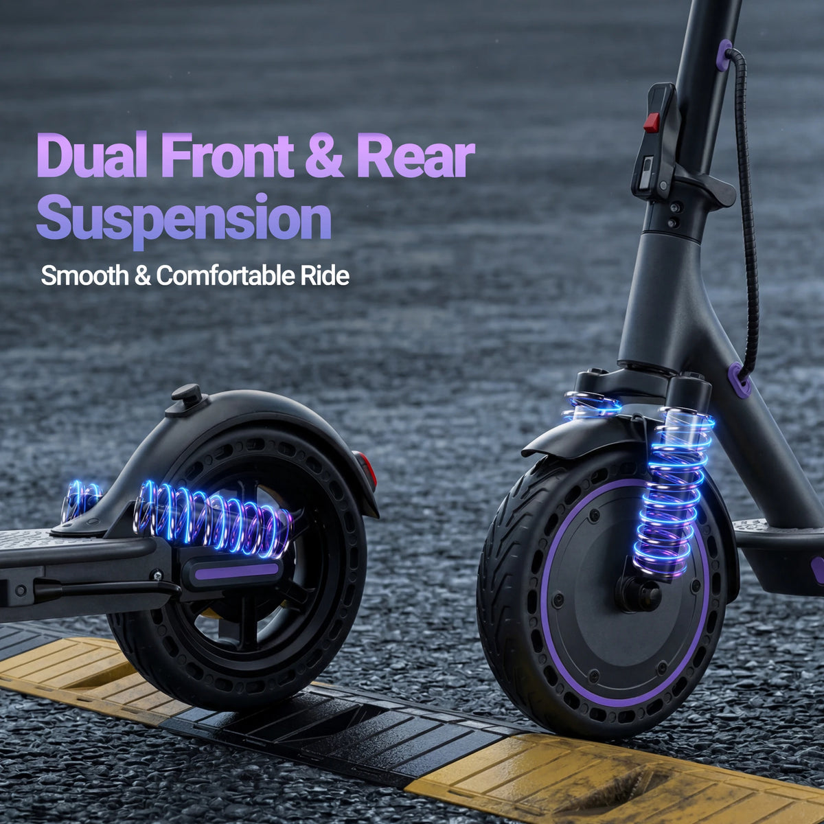 2026 NEW 10‘’ Electric Scooter for Adults 500W Powerful Motor 22 Miles Long Range Dual Braking System 22Mph Max Speed Foldable E Scooter with Solid Tires APP Control