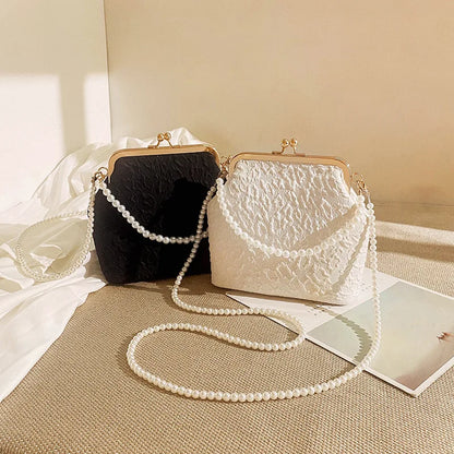Mobile Phone Bags Pearl Chain Crossbody Bag for Women Shoulder Bags Makeup Bag Purse and Handbags Mother Kids Bag for Girl Сумка