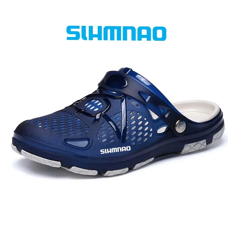 2025 Men's Summer Outdoor Fishing Shoes, Anti Slip Lightweight Casual Beach Sandals, Durable Thick Soled Shoes for Home Use
