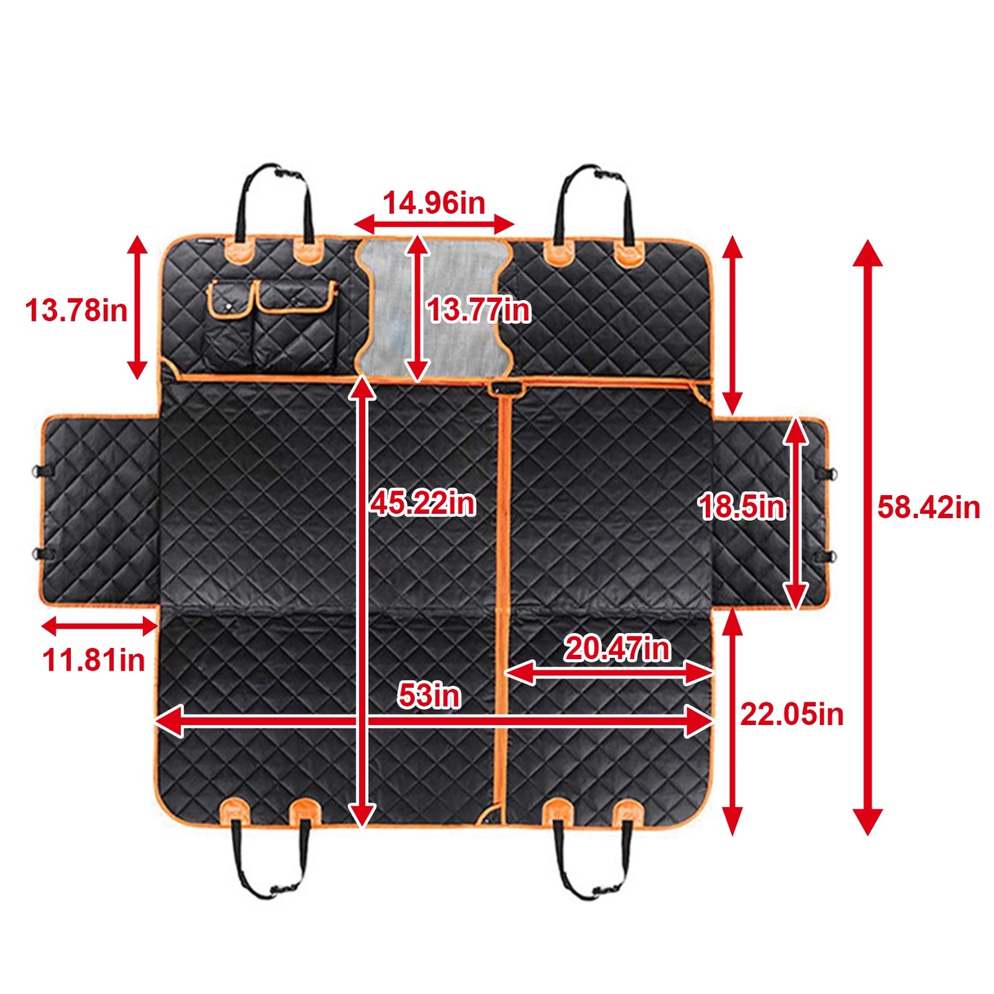 Dog Car Seat Cover Waterproof Pet Dog Carriers Travel Mat Rear Back Seat Safety Pad Hammock For Small Medium Large Dogs Car