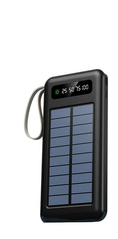 10000/20000mAh Outdoor Solar Large-capacity Mobile Power Bank for IPhone Android Phone Shared Self - Contained Cable (CCC)