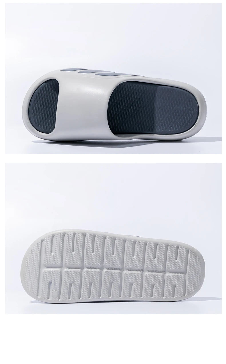 New Men Slippers Slides with a Sense High Aesthetic Value External Wear Anti Slip Thick Bottom, Beach Cool Slippers for Men