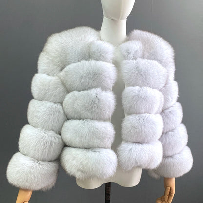 Women's Fur Coat Fox Fur Jackets for Women Clothing Natural Real Fox Fur Jacket Coats for Women Fur Jacket in Promotion