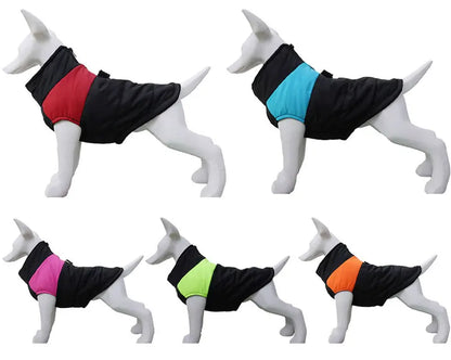 Pet Waterproof Warm Large Dog Coat Puppy Clothing Pet Vest Jacket Winter Warm Dog Clothes Waterproof Pet Vest Zipper Jacket