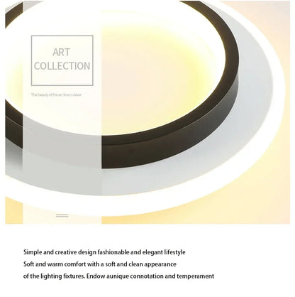 Modern 3 Color Temperature LED Ceiling Lamp Baked Enamel Many Styles Hallway Lamps Balcony Lights Bedroom Living Room 90V-260V