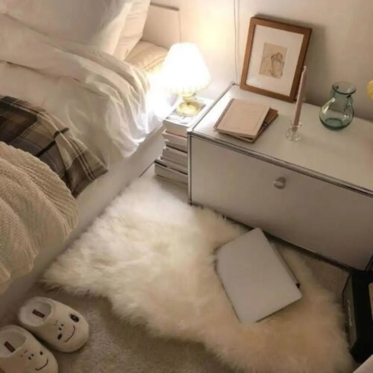 Imitation Wool Non Slip Fluffy Shaggy Floor Protection Soft Rugs Washable Sheepskin Rug Bedroom Mats Faux Fur Home Decor