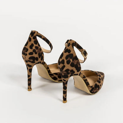 Autumn Sexy Leopard Women Sandals Office Pumps 6cm 8cm 10cm Elegant Office  High Heels Women Pointed Toe Luxury Female Shoes