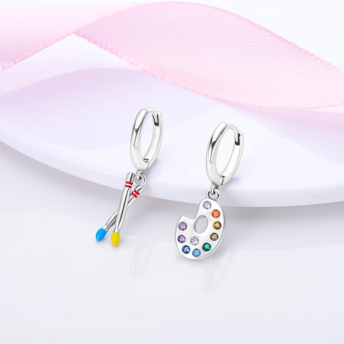 925 Sterling Silver Original Hoop Earring For Woman Luxury  Pendientes Wedding Jewelry Gift