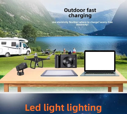 220V 400W Portable Power Station 192Wh Solar Generator Emergency Backup Battery Optional 30W Foldable Solar Panel for Camping