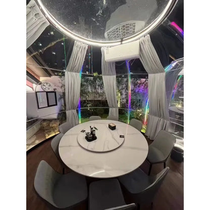 6-8 Person Inflatable Geodesic Bubble Dome Tent, Portable Foldable Igloo House for Outdoor Glamping Resort Party and Event Use