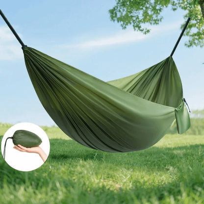High Strength Colorful Hanging Hammocks Foldable Single and Double Size Camping Hammock Easy Setup Dacron Outdoor Swing Beach