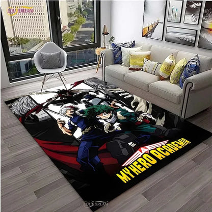 My Hero Cartoon Anime Carpet for Living Room Bedroom Table Cinema Rug Kitchen Door Kids Un-slip Floor Mat Alfombra Birthday gift