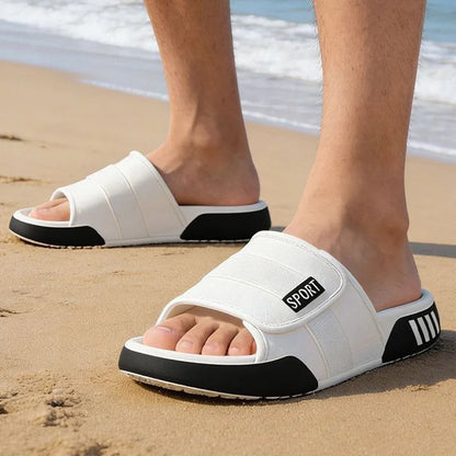 Big Size 40-47 Soft Bottom Sports Eva Slippers Men's Summer Fashion Indoor Outdoor Home Shallow Slippers Man Streetwear Sandals