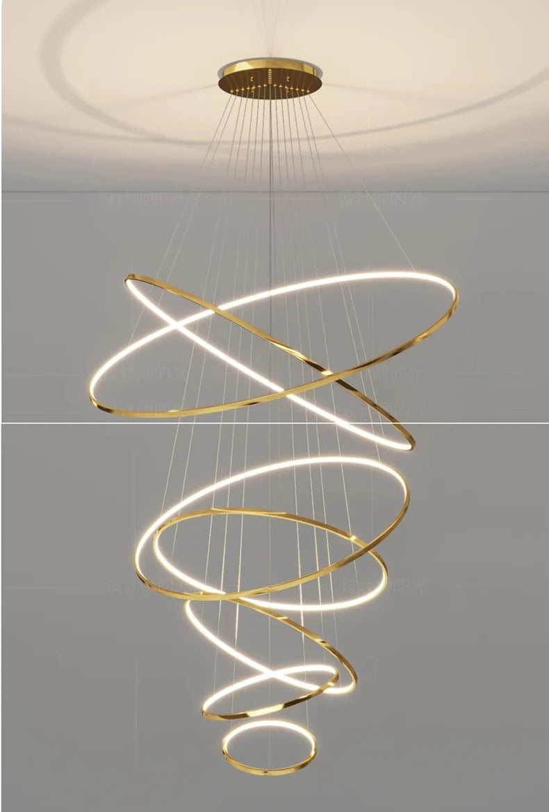Nordic home decoration, stair chandelier, living room and dining room Pendant lights, ceiling light, indoor lighting