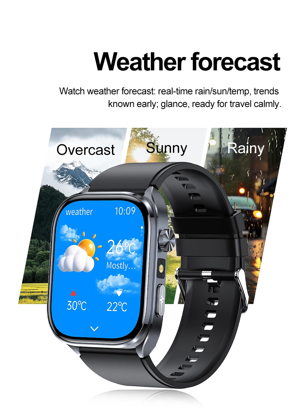2026 New Non-Invasive Laser Treatment Three High Smart Watch Man ECG Heart Test Blood Fat Uric Acid Smart Watch For Android IOS