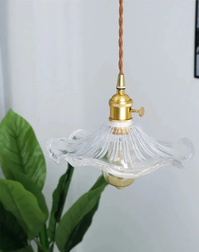 Nordic Style Simple LED Pendant Light Fixtures Bedroom Living Room Bar Colorful Glass Copper Hanging Lamp Lights