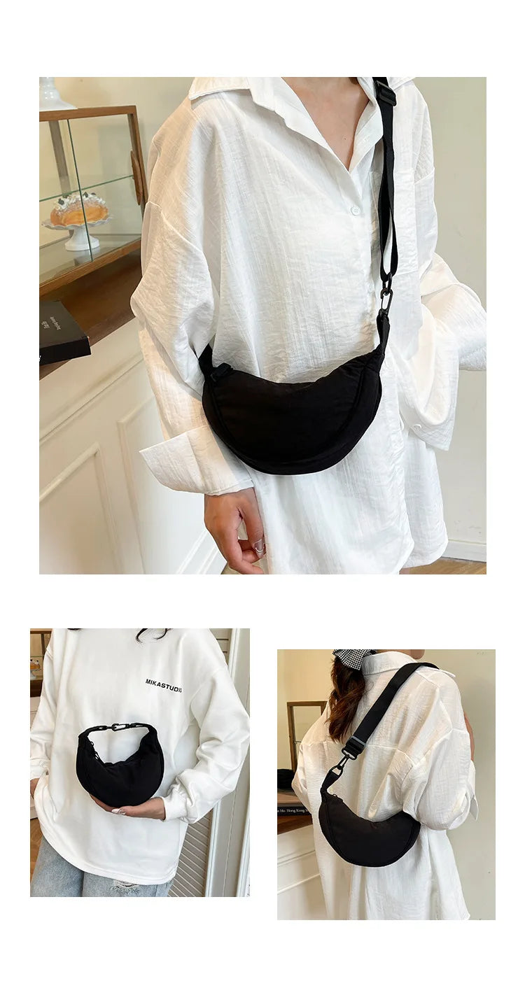 New Mini Women's Nylon Shoulder Bag Casual Sports Female Hobos Crossbody Bags Fashion Female Fanny Pack Purse Handbags