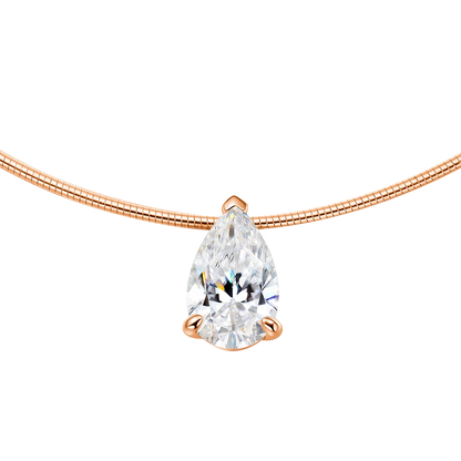Serenity 3ct 5ct Pear Cut Moissanite Necklace for Women S925 Sterling Silver Chain Jewelry Sparkling Water Drop Pendant Necklace