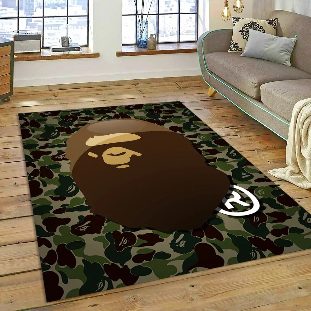 3D Printing B-BAPE Fashion Carpet Rug for Bedroom Living Room Home Sofa Decoration,Children Game Large Decor Floor Mat Gift