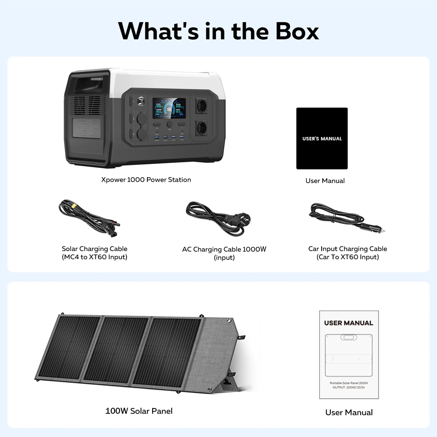 CTOLITY XP1000 1800W Portable Power Station 1024Wh Lifepo4 Apartment Charging Station Pure Sinve Wave Camping Solar Generator