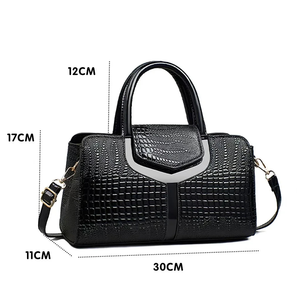 Fashionable Ladies Handbag Soft PU Leather Polyester Lining Zipper Closure Shoulder Bag Essential for Commuting Mothers Day Gift