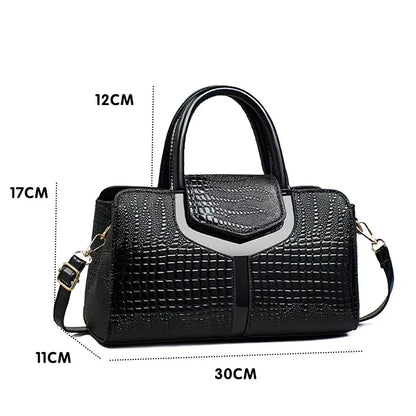 Fashionable Ladies Handbag Soft PU Leather Polyester Lining Zipper Closure Shoulder Bag Essential for Commuting Mothers Day Gift