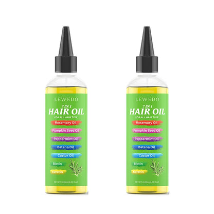 7-IN-1 Hair Oil for All Hair Types Natural Plant Oils Complex Hair Care Serum Reduces Breakage Hydration & Shine Hair Essence