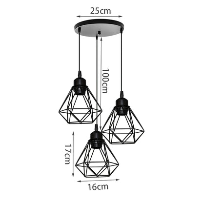Retro Pendant Lamp Iron Frame Ceiling Lighting Paint Restaurant Teahouse Chandelier Indoor Wrought Metal Modern Pendant Lights