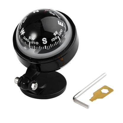 Clear Mark Black Car Compass Portable Practical Dashboard Compass Plastic Vehicle Navigation Ball Vehicle Navigation