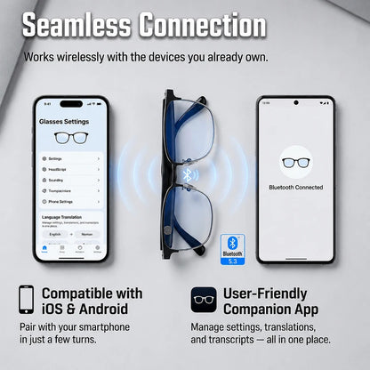 Smart Color Changing Touch and Voice Control AI Glasses