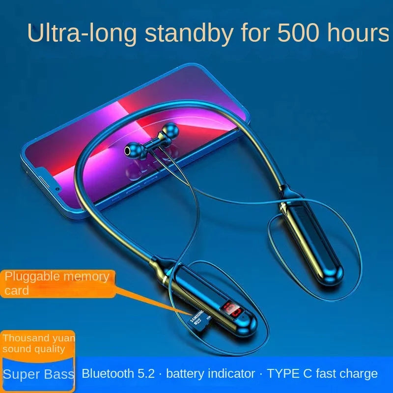 200H Music Time TWS Magnetic Wireless Headphone Neckband Bluetooth 5.2 Earphone headset Sport Waterproof Earbud MP3 player w MiC