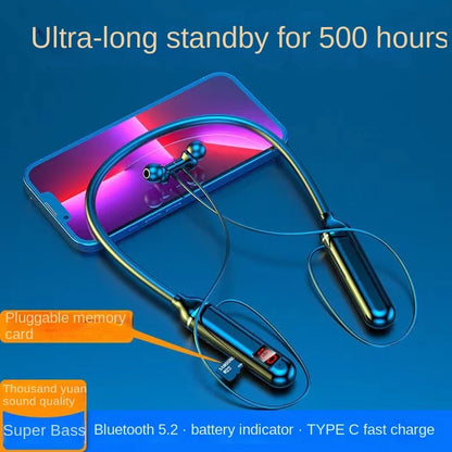 200H Music Time TWS Magnetic Wireless Headphone Neckband Bluetooth 5.2 Earphone headset Sport Waterproof Earbud MP3 player w MiC