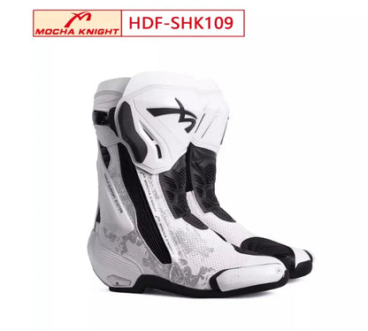 Men's Summer Breathable Racing Boots MOCHA SH109 Motorcycle Boots Breathable Women's Off-road Racing CE Certified Riding Boots