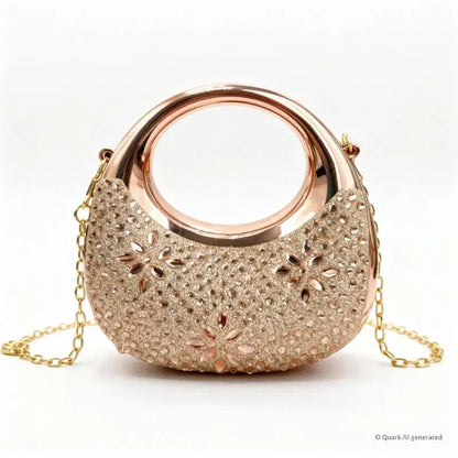 New Fashion Rhinestone Purses And Handbags Mini Golden Evening Bag Luxury Shoulder Bags Funny Party Wedding Acrylic Clutch Purse