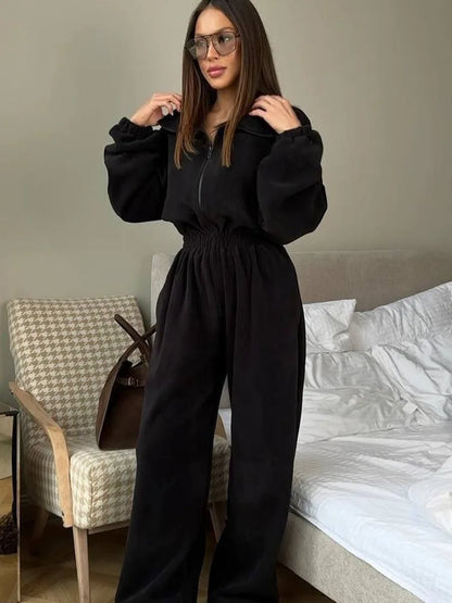 Sports and Leisure Contrast Color Jumpsuit Fashion Trend Street Jumpsuit Women’s Suit New Women Clothing