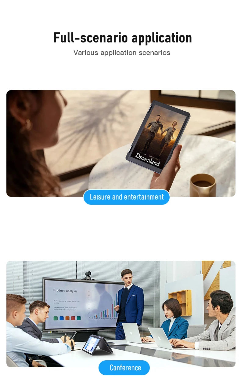 Zwide pocket book N8 Pro Intel i3-N305 touch screen 8 inch IPS 1920x1200 pixels FHD 16GB LPDDR5 mini notebook 360° flip yoga