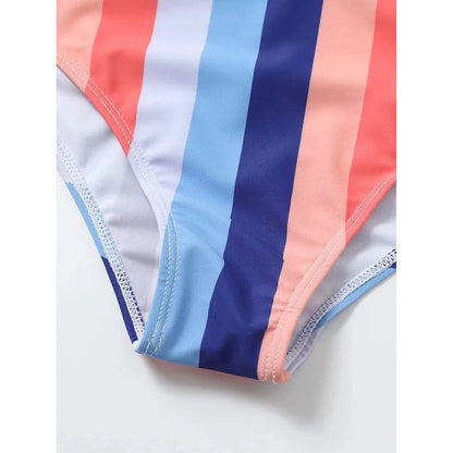 High Waist Bikini Women Swimsuit Push Up Swimwear Woman 2026 Sexy Striped Bikinis Sets Female Bandeau Bathing Suits Beach Wear