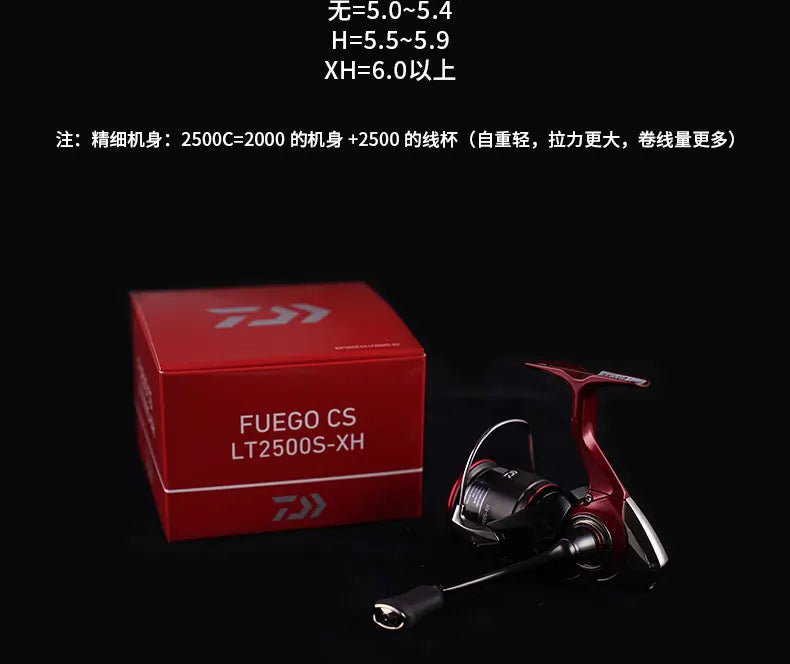 2025 NEW DAIWA FUEGO CS LT Spinning Fishing Reel Baitcasting Reel 6+1BB Max Drag 12KG Spinning Wheel