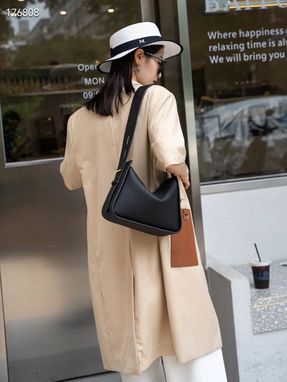 New Genuine Leather Luxury Designer Women Shoulder Crossbody Underarm Bags Cowhide Ladies Large Capacity Tote Bag Fashion Purse