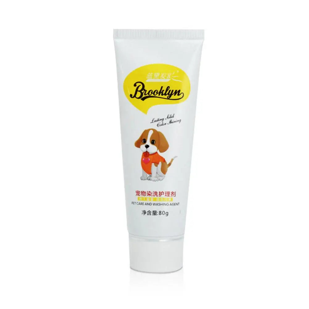 80g Pet Dog Animals Hair Bright Coloring Dyestuffs Hair Bright Safe Dyeing Pigment for Dogs Cats Safe Pet Accessories