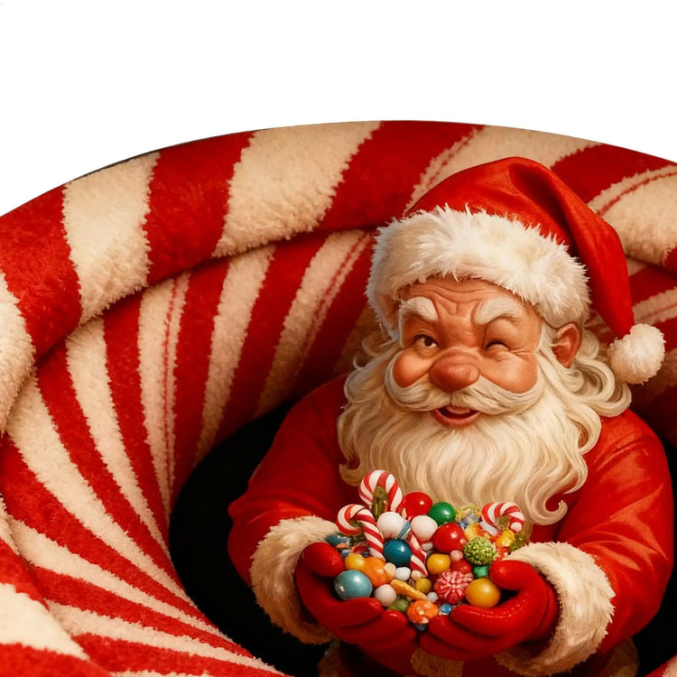 Christmas Rugs Indoor Optical Illusion Santa Claus Anti-Slip Area Rug Christmas Decorations For Living Room Entryway Office Dorm