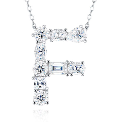 Fashion 26 Letter Man Women's Moissanite Custom Name Necklace 925 Sterling Silver Moissanite Diamond Pendant Necklace Gift