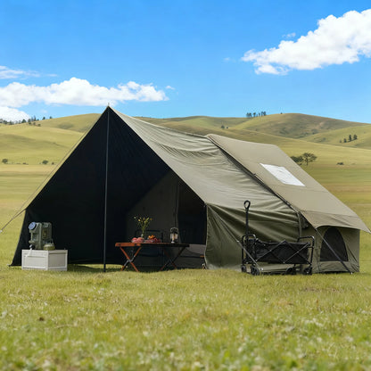 PAKICETUS Luxury Inflatable Camping Tent with Roof Window Easy Setup Portable Tent with Carry Bag for 4-12 People Outdoor Glamping Family Weekend Gatherings